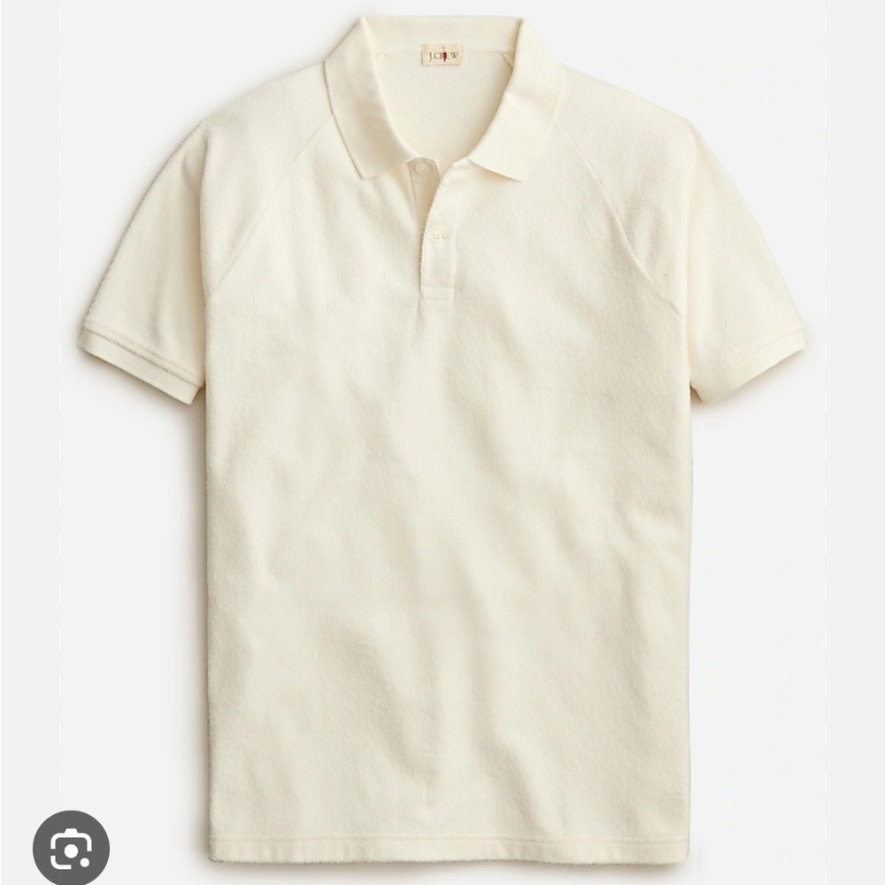 Brand new J.Crew raglan-sleeve terry polo shirt